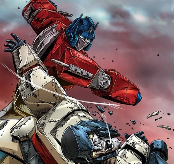 optimus punching megatron for being a con 600